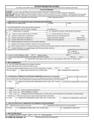 Document preview: AF Form 780 Officer Separation Actions