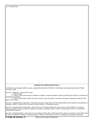 AF Form 780 Officer Separation Actions, Page 2