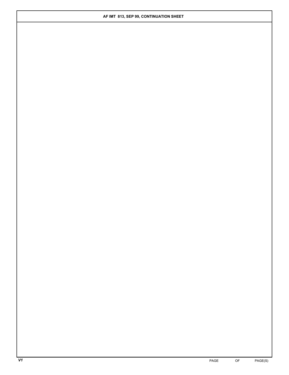 AF IMT Form 813 Request for Environmental Impact Analysis, Page 2