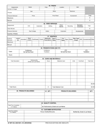 AMC IMT Form 833 Multimedia Work Order, Page 2