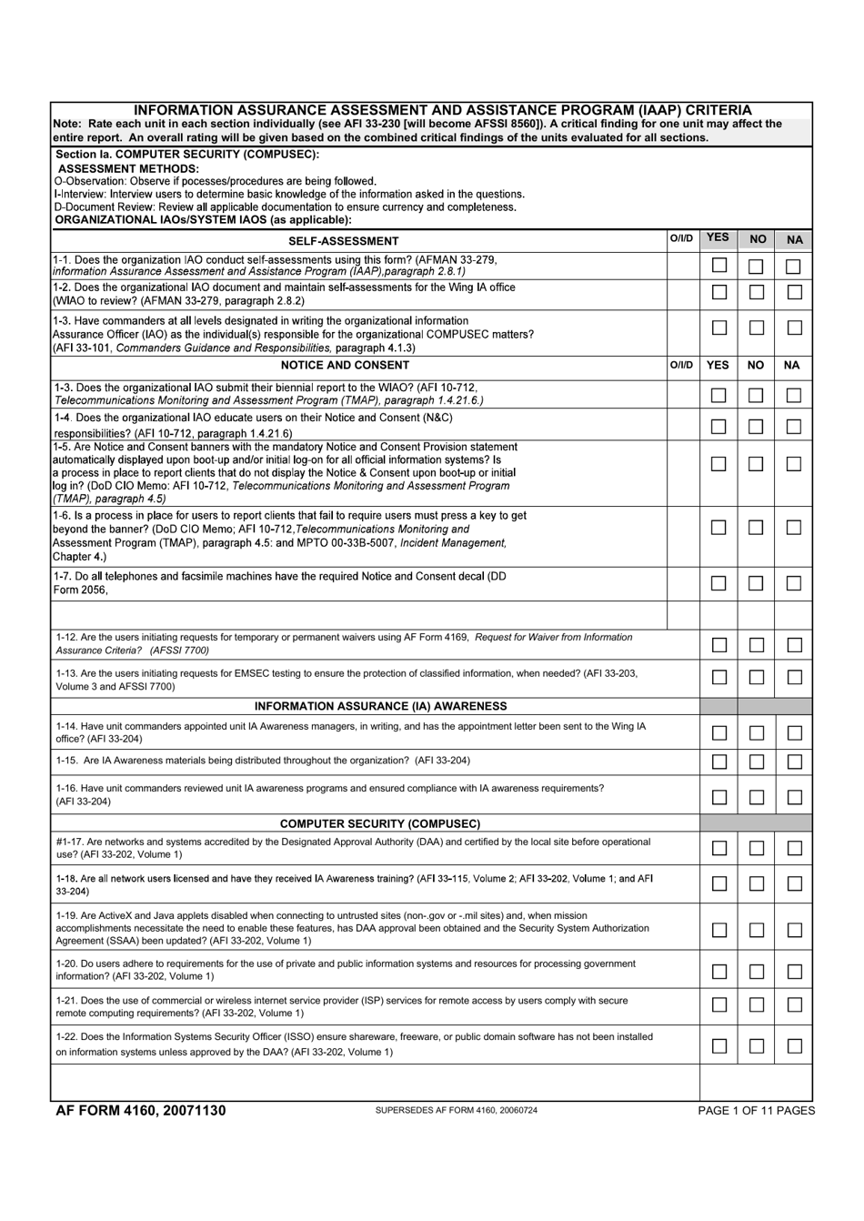 AF Form 4160 - Fill Out, Sign Online and Download Fillable PDF | Templateroller