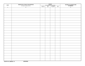 AF IMT Form 4141 Individual&#039;s Record of Duties and Experience Ground Environment Personnel, Page 2