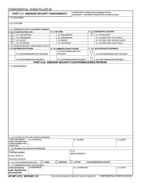 AF IMT Form 4170  Printable Pdf