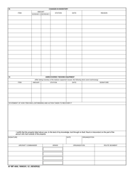 AF IMT Form 4069 Tiedown Equipment Checklist, Page 2