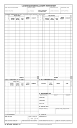 AF IMT Form 4080 Load/Sequence Breakdown Worksheet