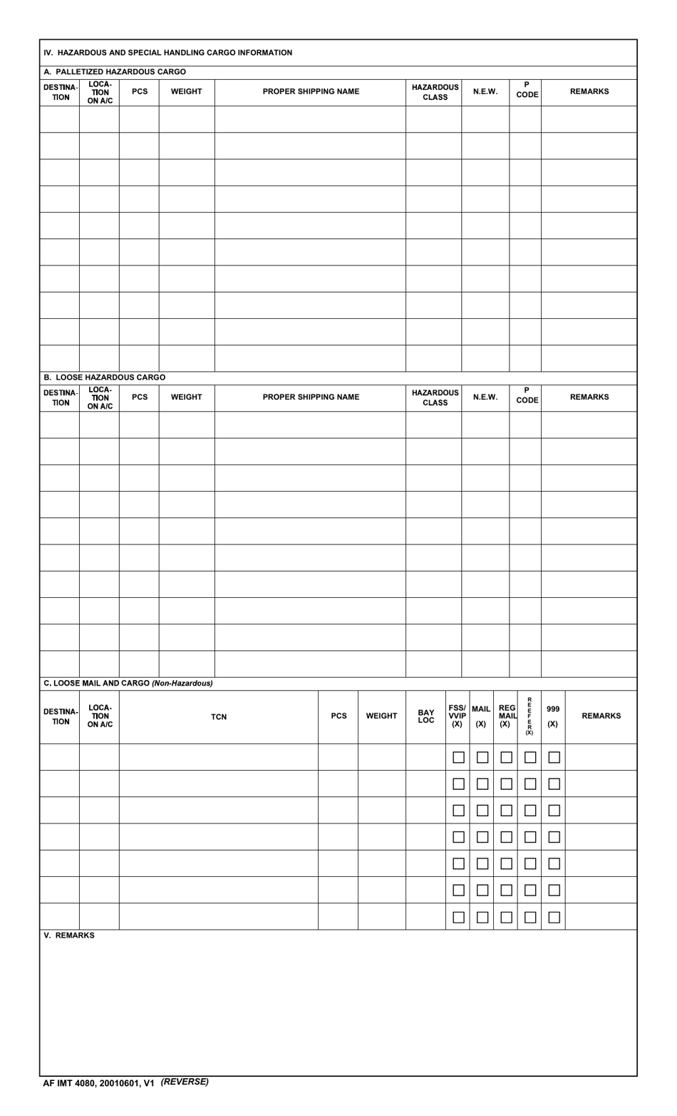 AF IMT Form 4080 - Fill Out, Sign Online and Download Fillable PDF ...