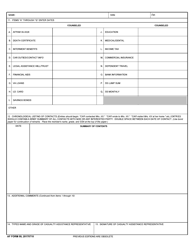 AF Form 58 Casualty Assistance Summary (Transmittal), Page 2