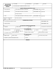 Document preview: AF IMT Form 4303 Helicopter Landing Zone Survey