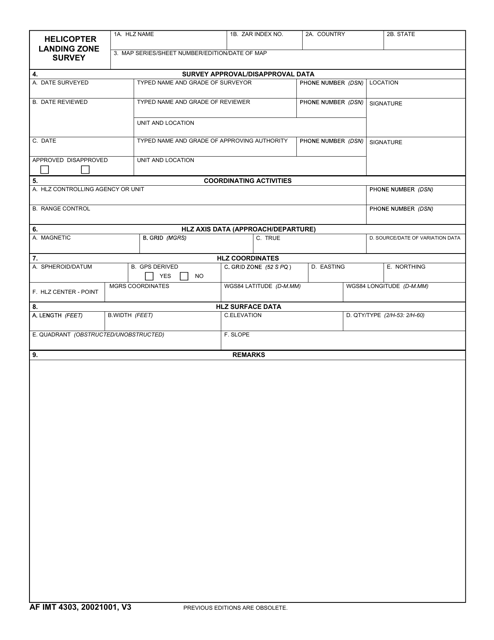 AF IMT Form 4303  Printable Pdf