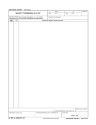 Document preview: AF IMT Form 53 Security Force Desk Blotter