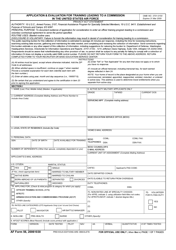 AF Form 56 Application &amp; Evaluation for Training Leading to a Commission in the United States Air Force
