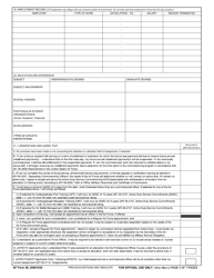 AF Form 56 Application &amp; Evaluation for Training Leading to a Commission in the United States Air Force, Page 3