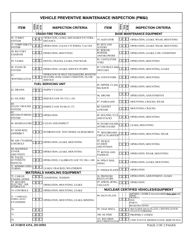 AF Form 4354 Vehicle Preventive Maintenance and Inspection (Pm&amp;i), Page 2