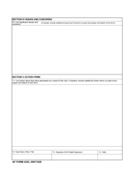 AF Form 4353 Vehicle Validation Visit, Page 2