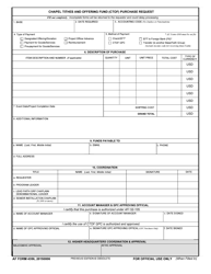 Document preview: AF Form 4356 Chapel Tithes and Offering Fund (Ctof) Purchase Request