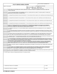 Document preview: AF Form 3557 Utility Service Annual Review