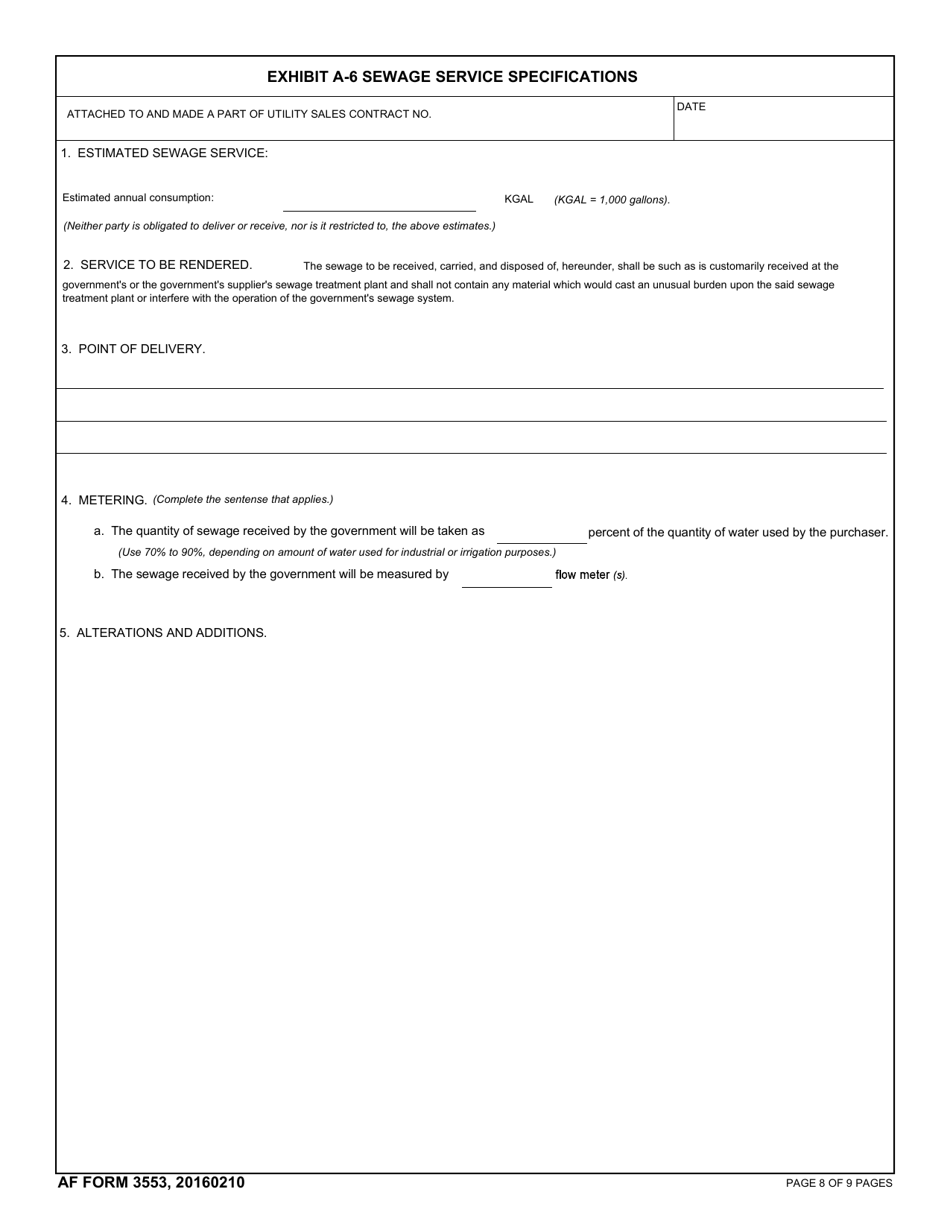 AF Form 3553 - Fill Out, Sign Online and Download Fillable PDF ...