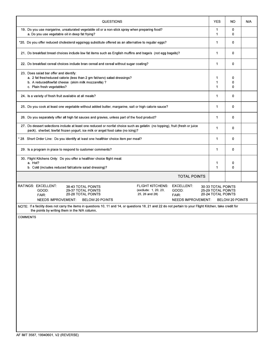 AF IMT Form 3587 - Fill Out, Sign Online and Download Printable PDF ...