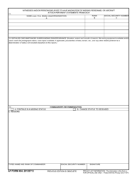AF Form 484 Missing Person(s) Supplementary Report, Page 2