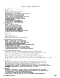 AF Form 487 Generator Operating Log (Inspection Checklist), Page 3