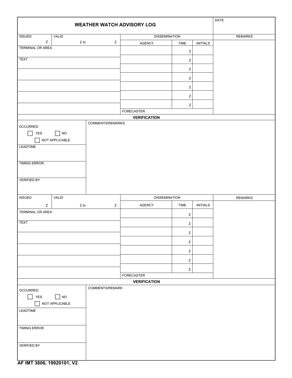 AF IMT Form 3806 - Fill Out, Sign Online and Download Fillable PDF ...