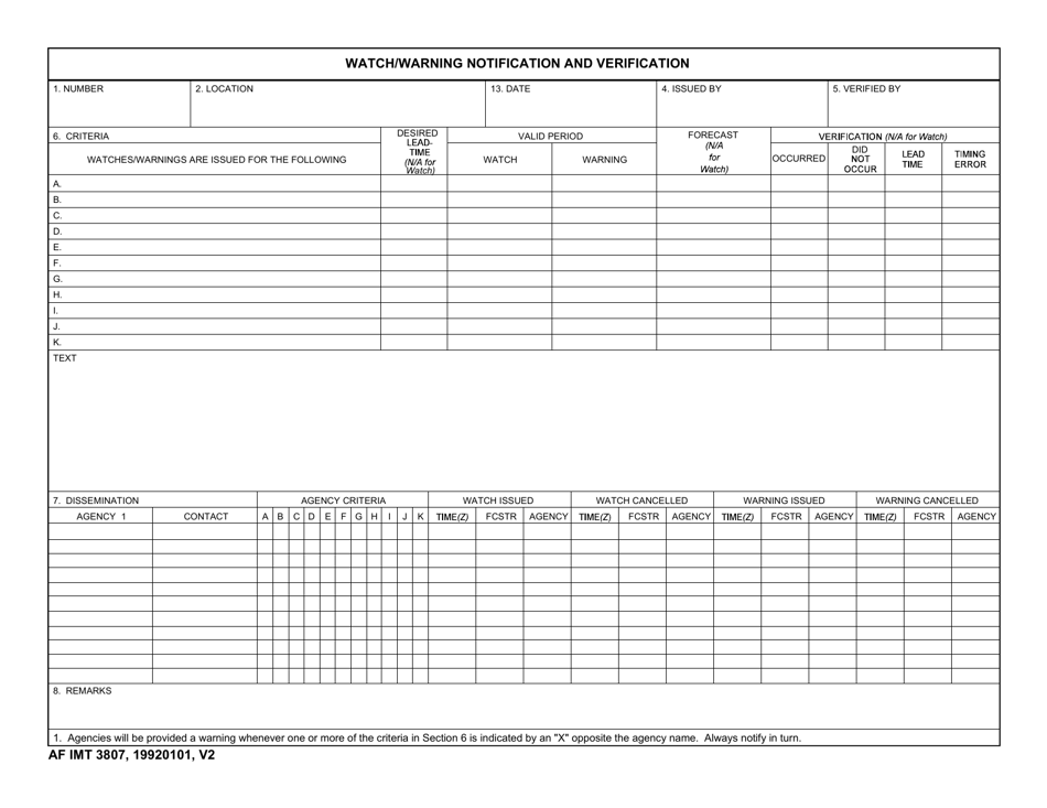 AF IMT Form 3807 - Fill Out, Sign Online and Download Fillable PDF ...