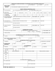 AF IMT Form 3823 Drop Zone Survey