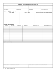 AF IMT Form 3829 Download Fillable PDF or Fill Online Summary of ...