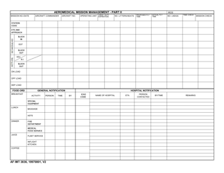 Document preview: AF IMT Form 3836 Aeromedical Mission Management - Part Ii