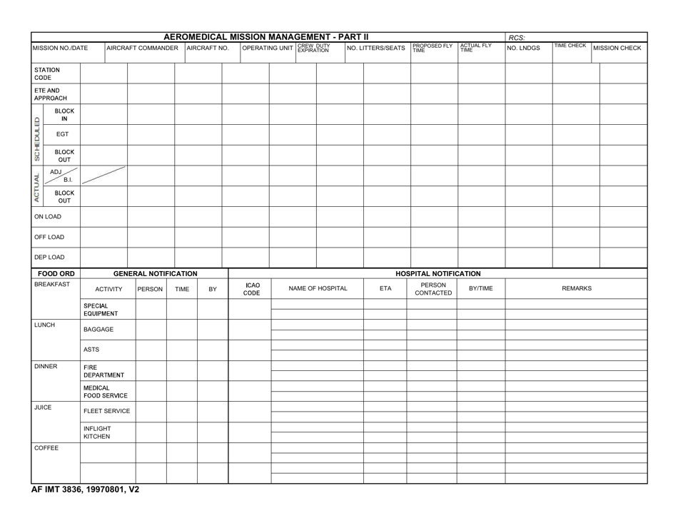 AF IMT Form 3836 - Fill Out, Sign Online and Download Fillable PDF ...