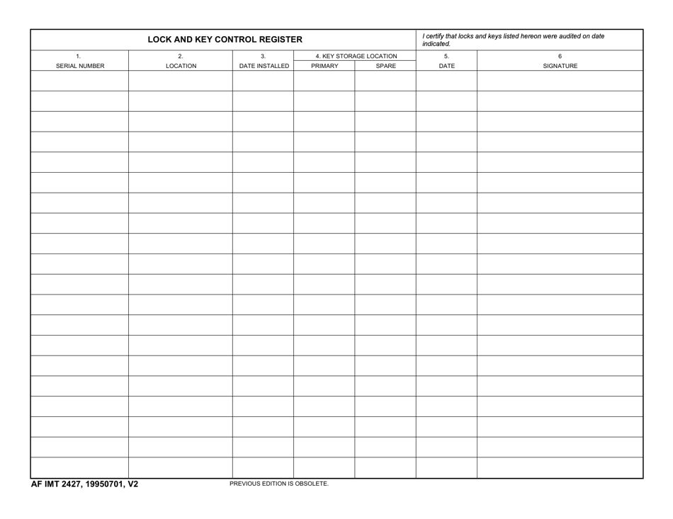 AF IMT Form 2427 Fill Out, Sign Online and Download Fillable PDF Templateroller