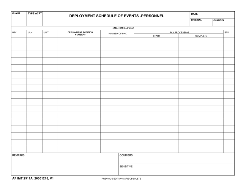 AF IMT Form 2511A  Printable Pdf