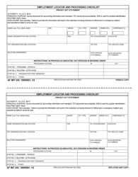 AF IMT Form 245 Download Fillable PDF or Fill Online Employment Locator ...