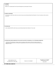 AF Form 2549 Statement of Prior DoD NAF Civilian Service, Page 2