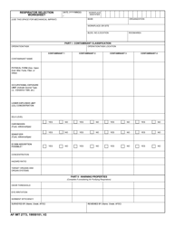 AF IMT Form 2773 Respirator Selection Worksheet