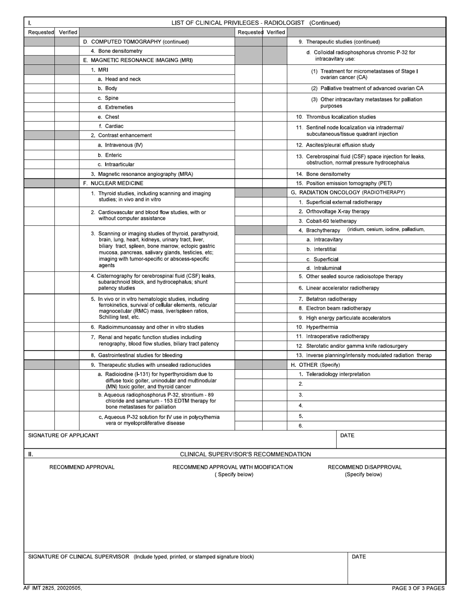 AF IMT Form 2825 - Fill Out, Sign Online and Download Printable PDF ...