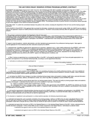 Document preview: AF IMT Form 3045 The Air Force Ready Reserve Stipend Program (Afrrsp) Contract