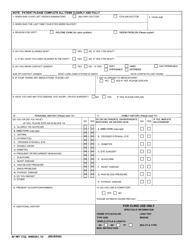 AF IMT Form 1722 Optometric Examination Record, Page 2