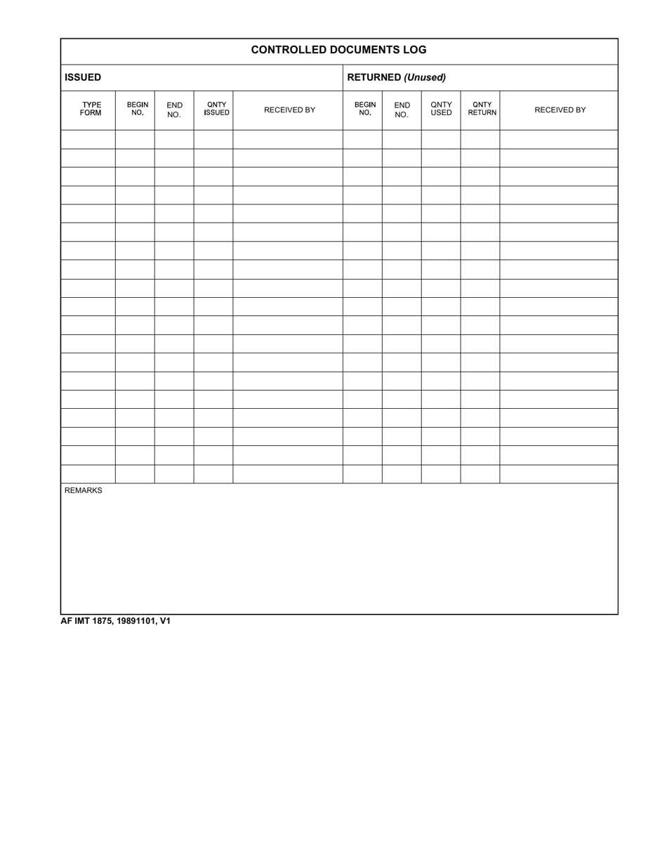 AF IMT Form 1875 - Fill Out, Sign Online and Download Fillable PDF ...