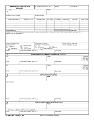 Document preview: AF IMT Form 191 Ammunition Disposition Request