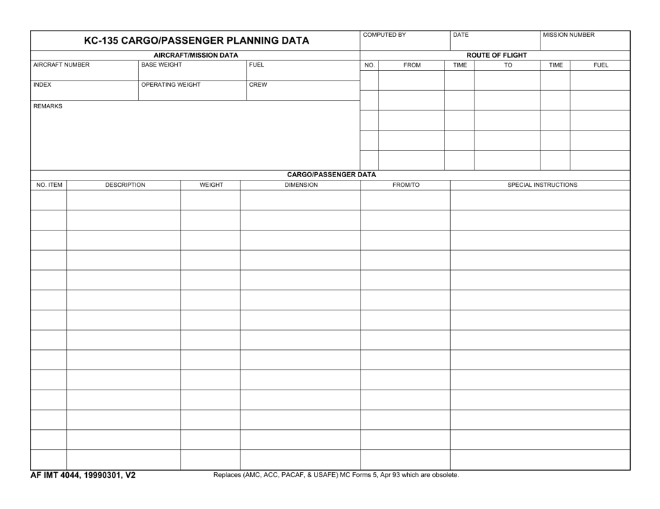 AF IMT Form 4044 Fill Out Sign Online And Download Fillable PDF