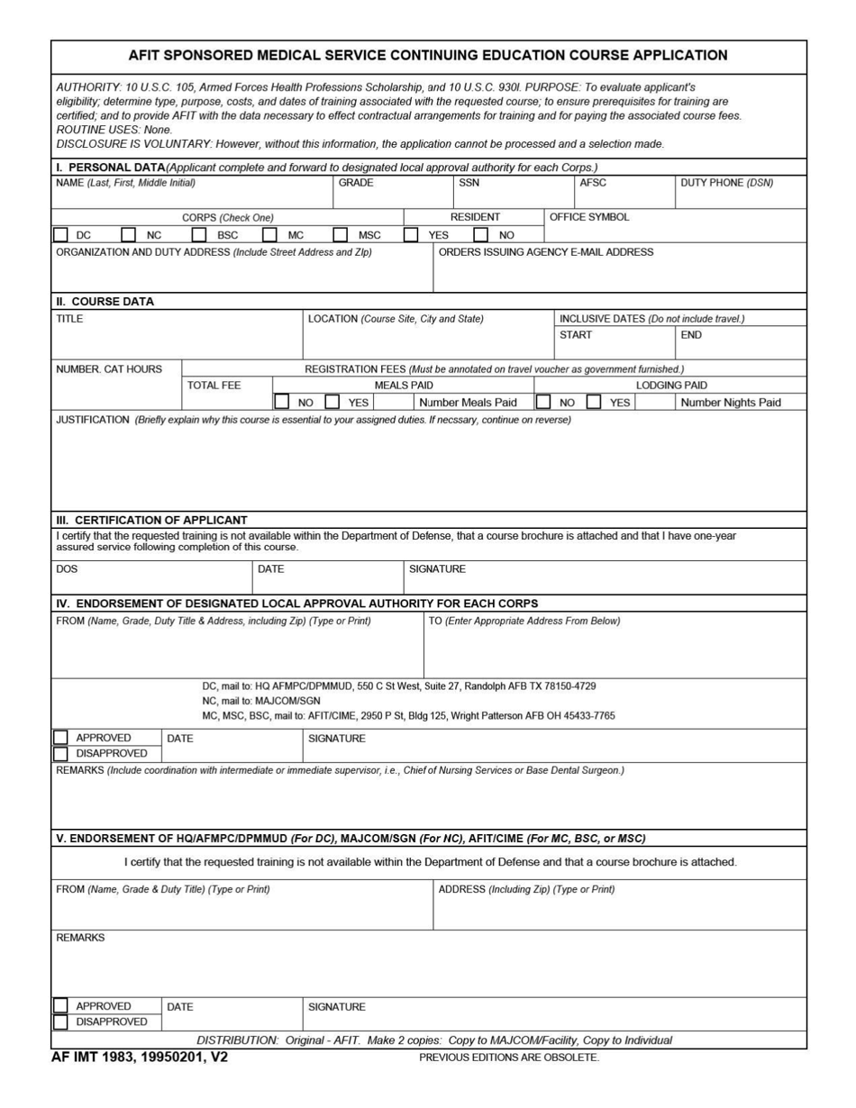 Af Imt Form 1983 Fill Out Sign Online And Download Fillable Pdf Templateroller 4694