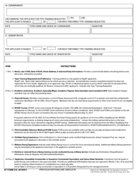 AF Form 215 Aircrew Training Candidate Data Summary - Privacy Act Statement, Page 2