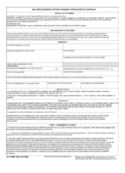 AF Form 1056 Air Force Reserve Officer Training Corps (AFROTC) Contract