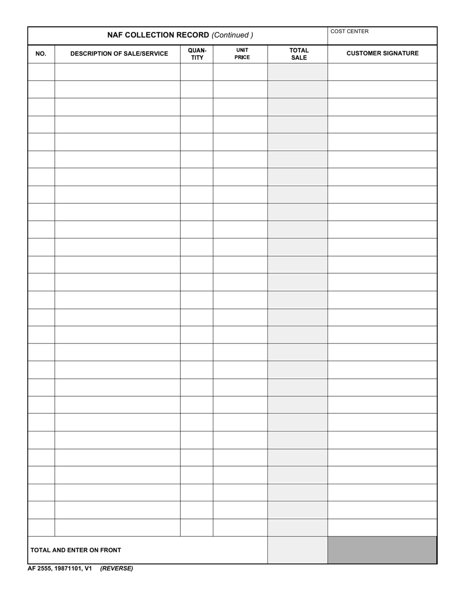 AF IMT Form 2555 - Fill Out, Sign Online and Download Fillable PDF ...