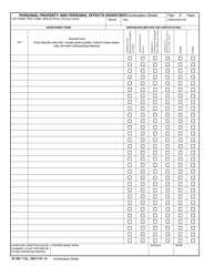 AF IMT Form 1122 Personal Property and Personal Effects Inventory, Page 2