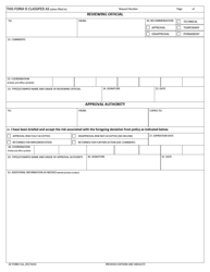AF Form 116 Request for Deviation From Security/Surety Criteria, Page 2