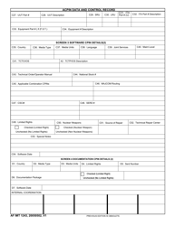 AF IMT Form 1243 Acpin Data and Control Record, Page 2