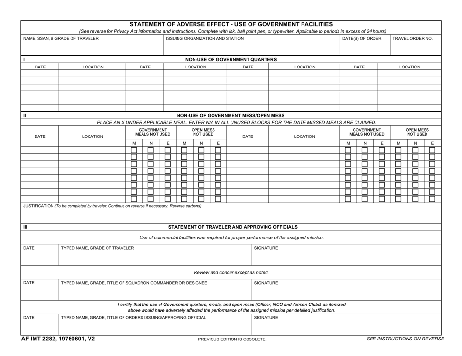 Af Imt Form 2282 Fill Out Sign Online And Download Fillable Pdf Templateroller 0775