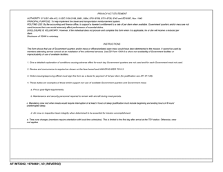 AF IMT Form 2282 Statement of Adverse Effect - Use of Government Facilities, Page 2